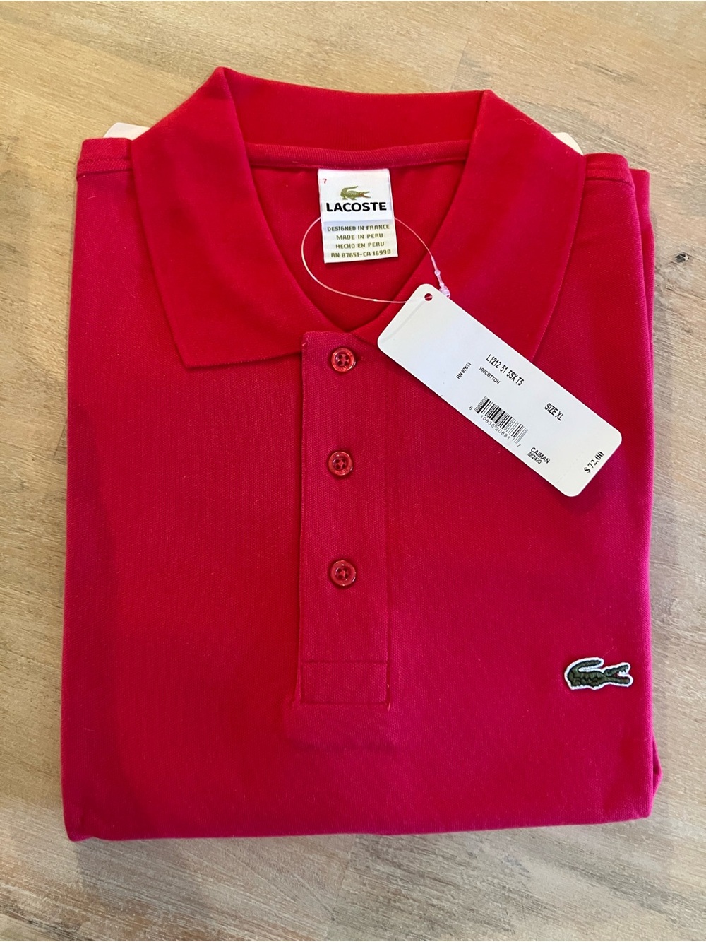 Lacoste Caiman Polo Shirt - Men's - Red